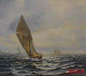 (image for) Seascape, Handmade oil painting on Canvas:seascapeSH018 - Click Image to Close