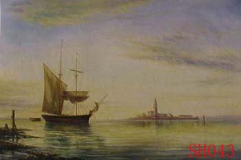 Non-Famous Artist or Original painting on canvas:SeascapeSH043 Non-Famous Artist or Original painting on canvas:SeascapeSH043