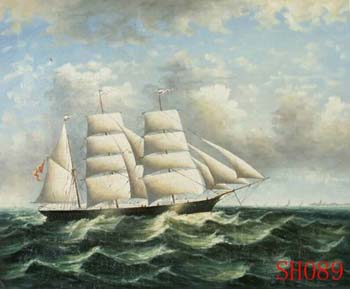 Non-Famous Artist or Original painting on canvas: SeascapeSH089 Non-Famous Artist or Original painting on canvas: SeascapeSH089