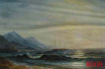 Non-Famous Artist or Original painting on canvas: SeascapeW008 Non-Famous Artist or Original painting on canvas: SeascapeW008