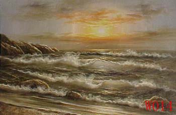 (image for) Non-Famous Artist or Original painting on canvas: SeascapeW014