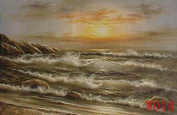 Non-Famous Artist or Original painting on canvas: SeascapeW014 Non-Famous Artist or Original painting on canvas: SeascapeW014