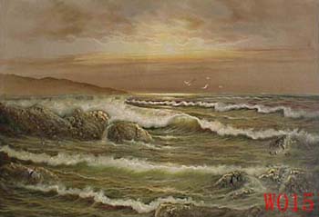 Non-Famous Artist or Original painting on canvas: SeascapeW015 Non-Famous Artist or Original painting on canvas: SeascapeW015