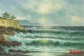 (image for) Non-Famous Artist or Original painting on canvas: SeascapeW031