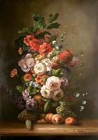 (image for) Classical flower, Handmade oil painting on Canvas.