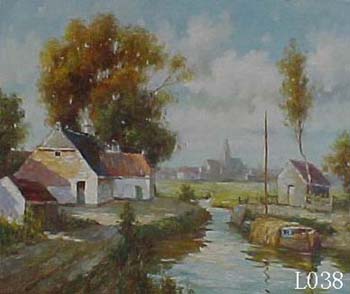 Landscape, Handmade oil painting on Canvas:L0038 Landscape, Handmade oil painting on Canvas:L0038