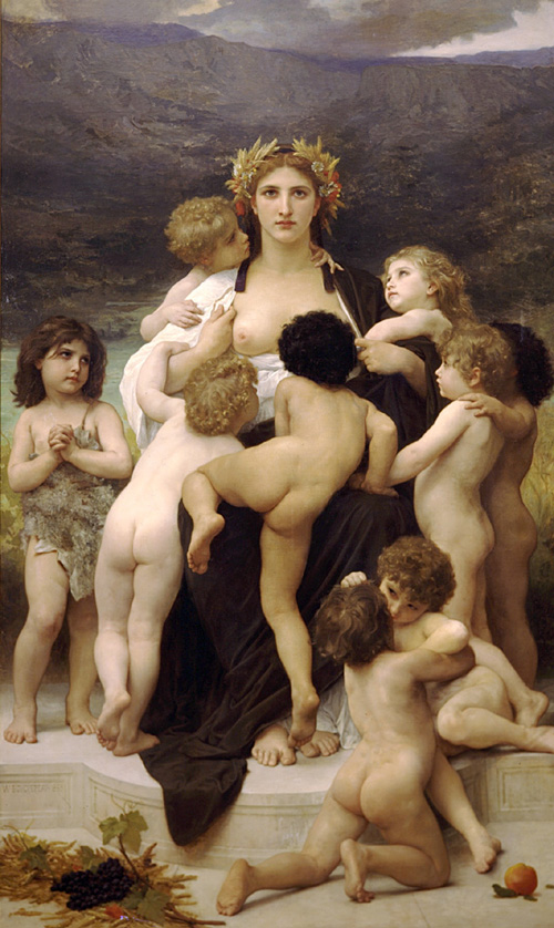 (image for) William Bouguereau Oil Paintings Handmade oil painting Copy paintings of famous artists Alma Parens - Click Image to Close