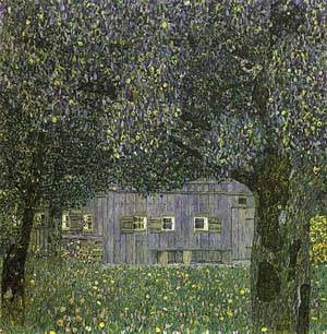 (image for) Gustav Klimt Paintings Artwork Austrian Farmhouse 1911-1911 - Click Image to Close