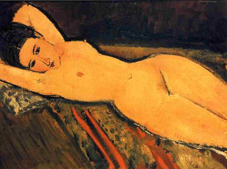 (image for) Amedeo Modigliani Reclining Nude,Arms Folded under Her Head 1916 - Click Image to Close