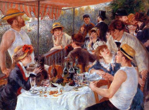 (image for) Handmade oil painting Copy paintings of famous artists Luncheon of the Boating Party 1881 - Click Image to Close