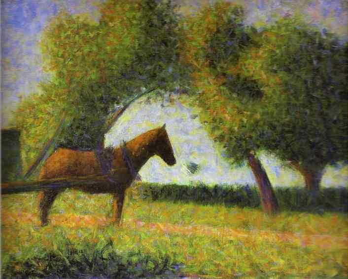 (image for) Handmade oil painting Copy paintings of famous artists Horse In A Field 1882 - Click Image to Close