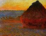 Claude Monet art Grainstock Impression in Pinks and Blues 1891 Claude Monet art Grainstock Impression in Pinks and Blues 1891
