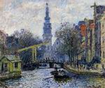 (image for) Handmade oil painting Copy paintings of famous artists Claude Oscar Monet paintings Canal In Amsterdam