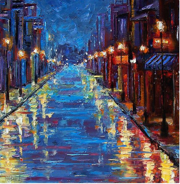 New Orleans oil paintings for sale, New orlean Bourbon street New Orleans oil paintings for sale, New orlean Bourbon street