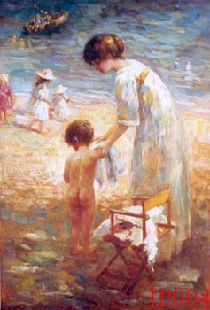 Non-Famous Artist or Original oil painting on canvas:PeopleIP004 Non-Famous Artist or Original oil painting on canvas:PeopleIP004
