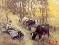 Non-Famous Artist or Original oil painting on canvas:PeopleIP011 Non-Famous Artist or Original oil painting on canvas:PeopleIP011