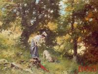 Non-Famous Artist or Original oil painting on canvas:PeopleIP013 Non-Famous Artist or Original oil painting on canvas:PeopleIP013