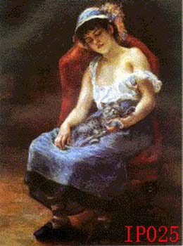 Non-Famous Artist or Original oil painting on canvas:PeopleIP025 Non-Famous Artist or Original oil painting on canvas:PeopleIP025