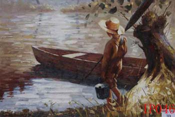 Non-Famous Artist or Original oil painting on canvas:PeopleIP046 Non-Famous Artist or Original oil painting on canvas:PeopleIP046
