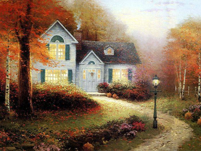 Reproductions of Thomas Kinkade's painting. no.1