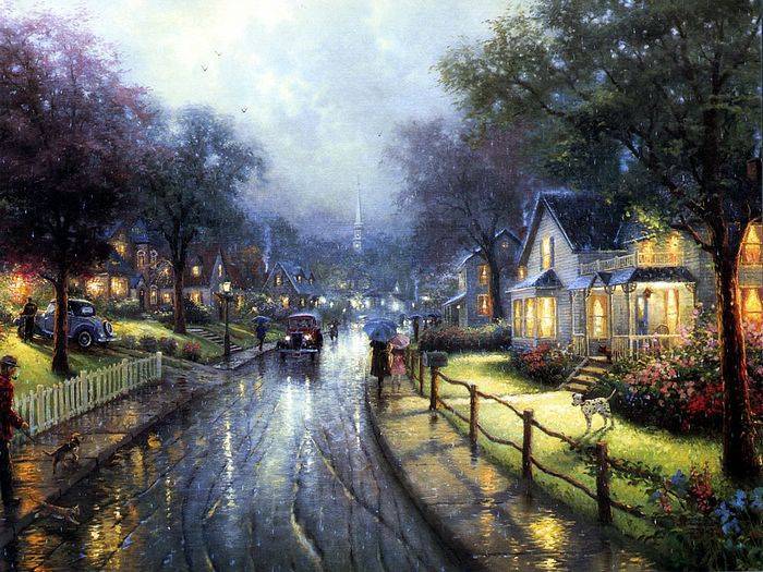(image for) Thomas Kinkade paintings, NO.5 reproduction canvas paintings - Click Image to Close