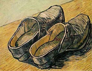 (image for) Handmade oil painting Copy paintings of famous artists Van Gogh paintings A Pair Of Leather Clogs 1888