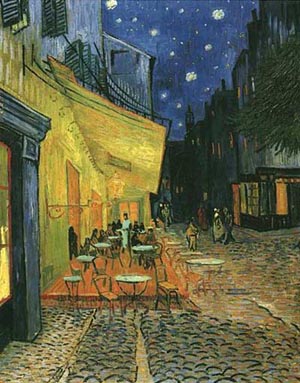 (image for) Van Gogh paintings artwork Cafe Terrace On The Pla - Click Image to Close