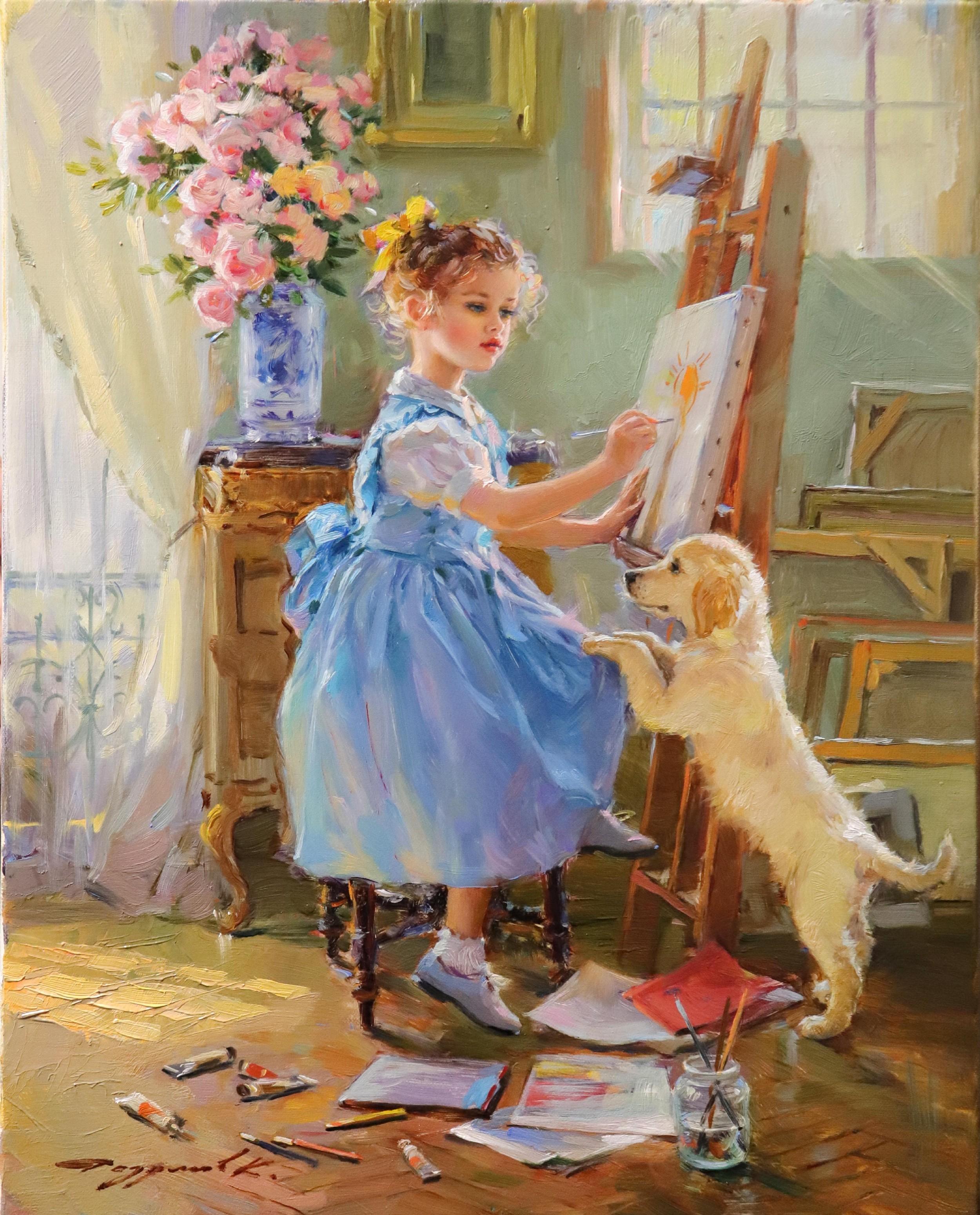 Reproduction Konstantin Razumov paintiings The Young Artist (image for) Reproduction Konstantin Razumov paintiings The Young Artist
