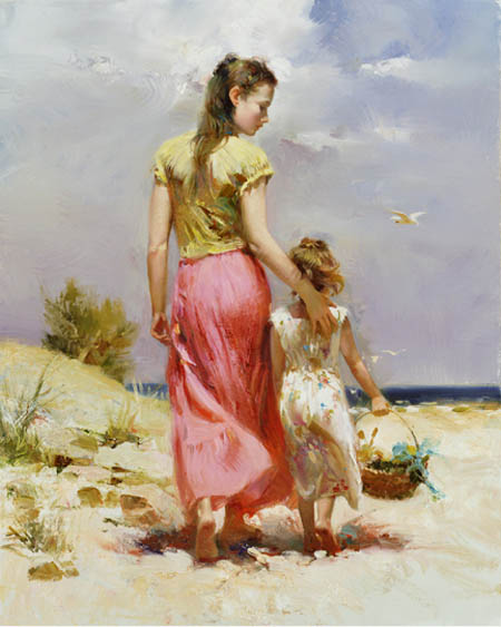 Famous romance paintings, romantic women Seaside Walk reproductions of paintings on canvas (image for) Famous romance paintings, romantic women Seaside Walk reproductions of paintings on canvas