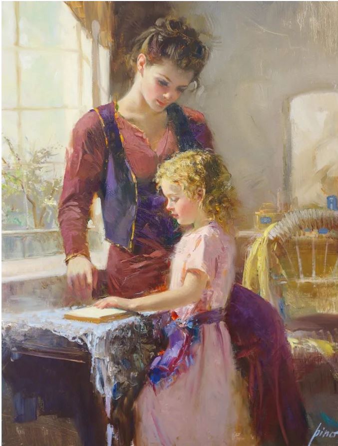 (image for) Pino Daeni's solace reproductions oil paintings on canvas, oil painting on canvas wall art