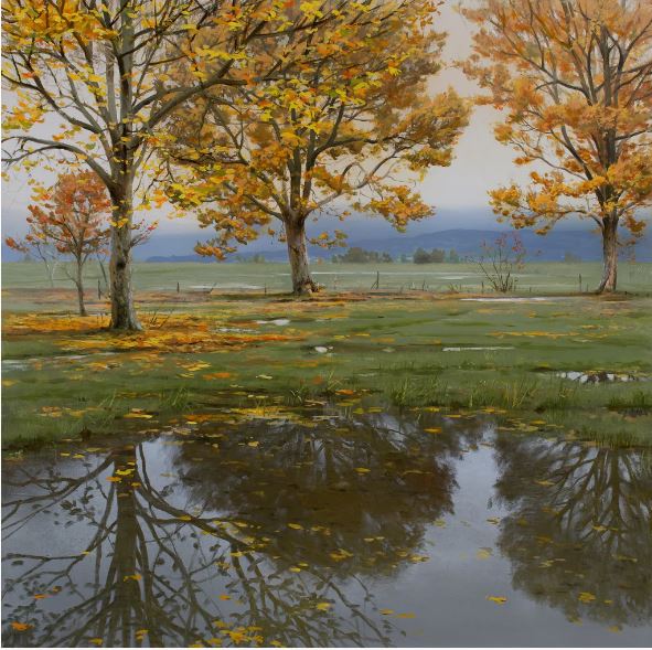 (image for) Handmade paintings of famous artists for sale, High quality art reproductions of Artist Renato Muccillo landscapes - AUTUMN FIELDS